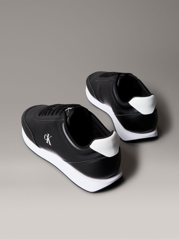 Leather Signature Logo Runner Trainers