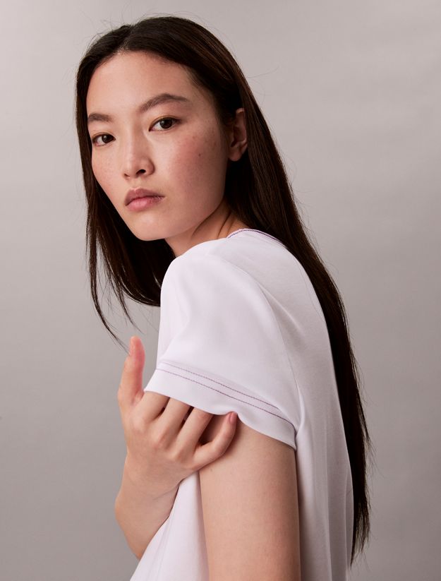 Embroidered Logo Graphic Slim T-Shirt