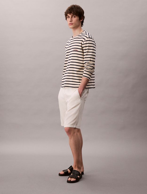 Compact Rib Stripe Easy Tee
