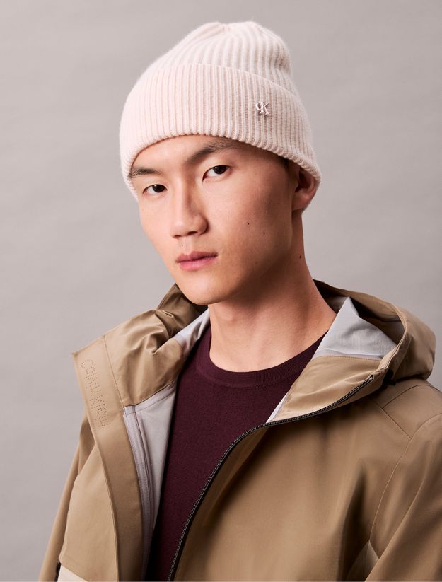 Wool Blend Signature Logo Beanie