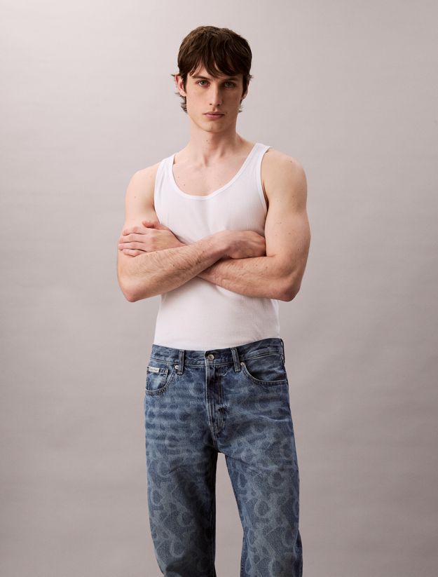 90's Straight Logo Jeans