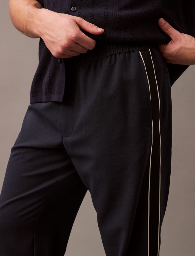 Wool Blend Stretch Trousers