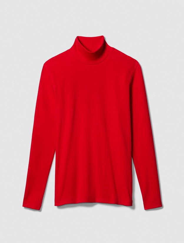 Turtleneck Ribbed Tee