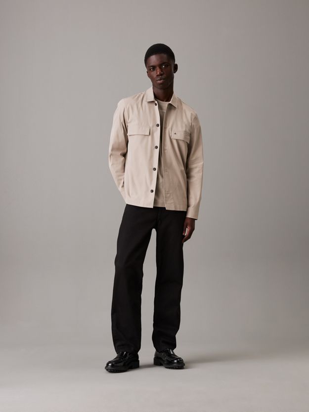 Boxy Twill Overshirt