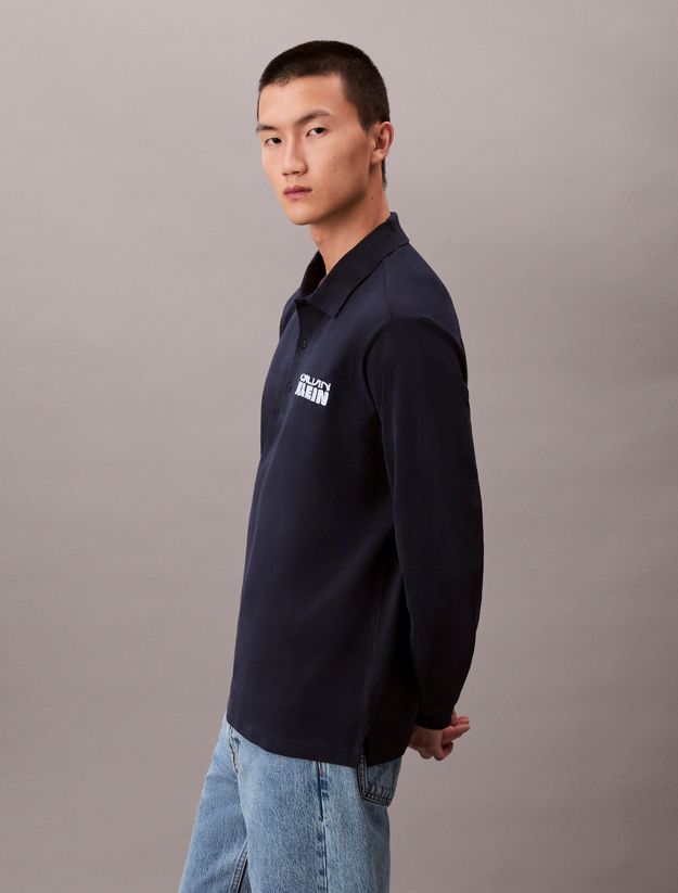 Heavy Jersey Long Sleeve Polo Shirt
