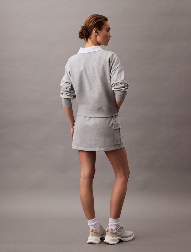 Cotton Terry Cargo Mini Skirt