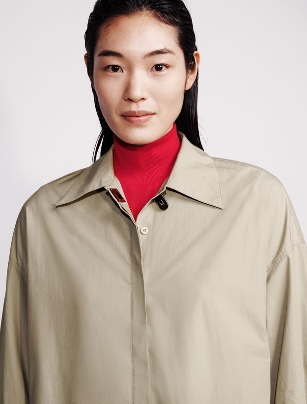 Poplin Woven Mini Shirt Dress