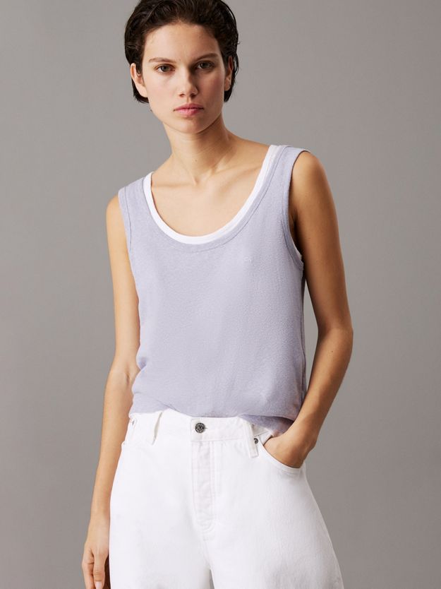 Slim Linen Jersey Tank Top