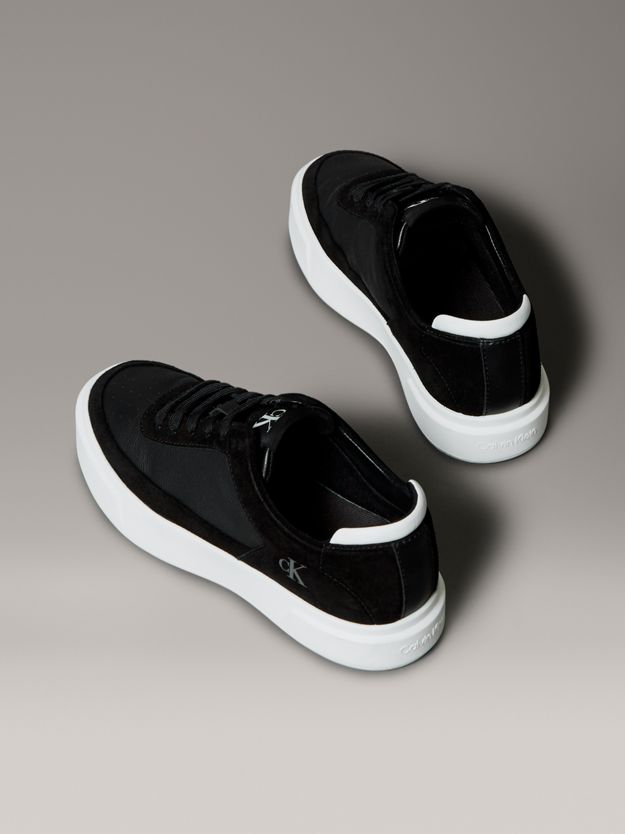 Leather and Suede Signature Trainers