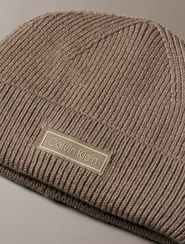 Wool Cashmere Blend Fisherman Beanie