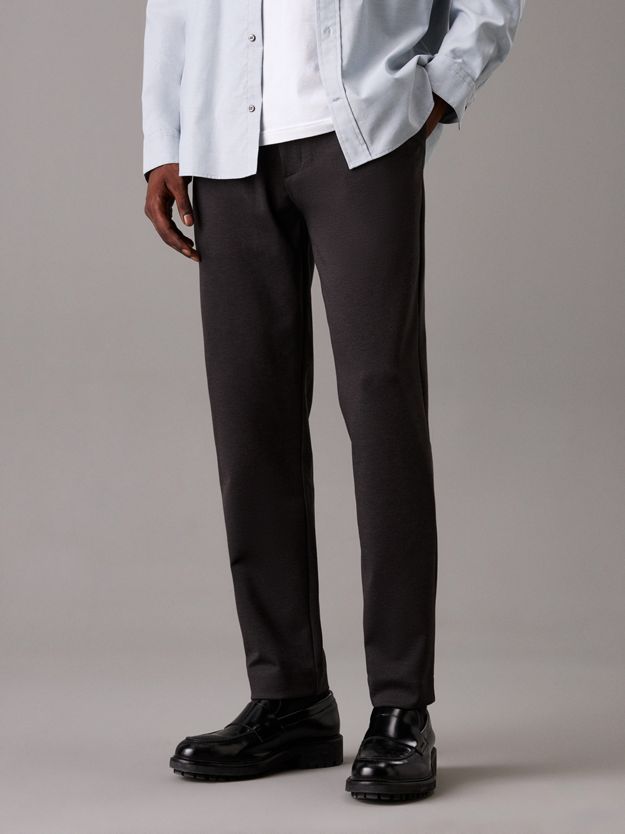 Tapered Pleated Knit Trousers