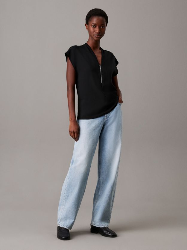 Georgette Zip Blouse