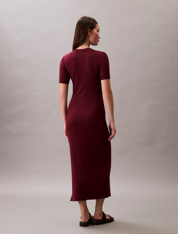 Modal Stretch Rib Midi Dress