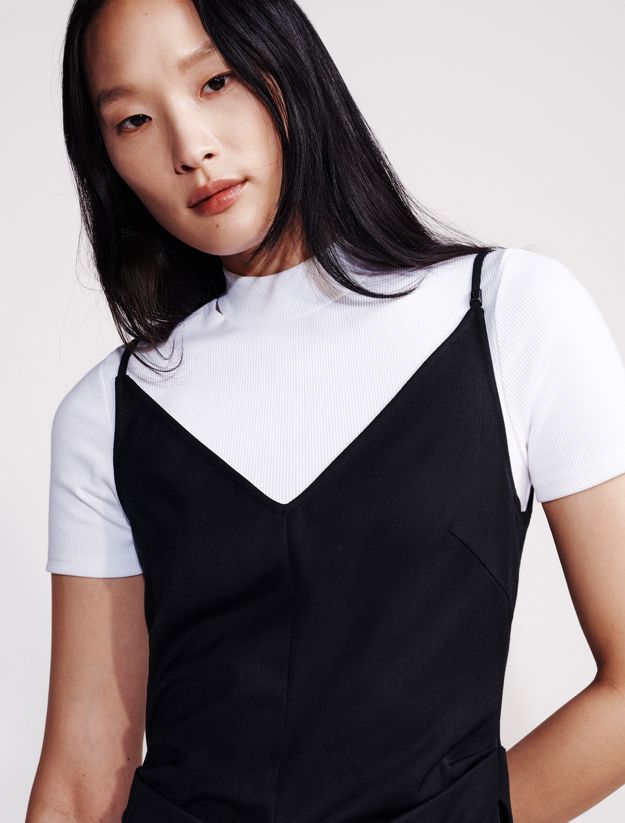 Wool Blend Tailored Dress