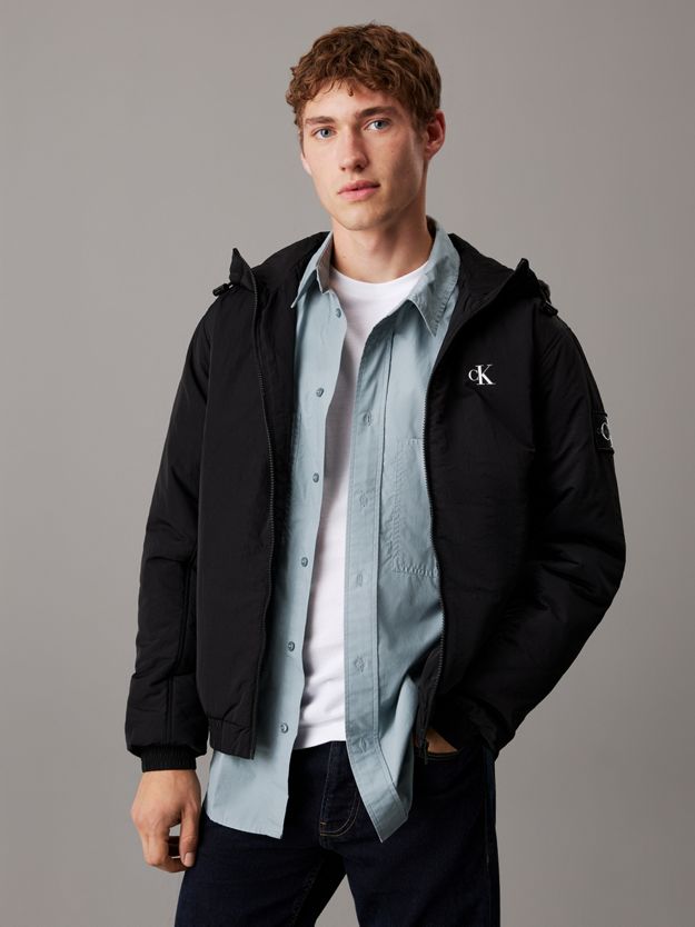 Padded Hooded Nylon Jacket