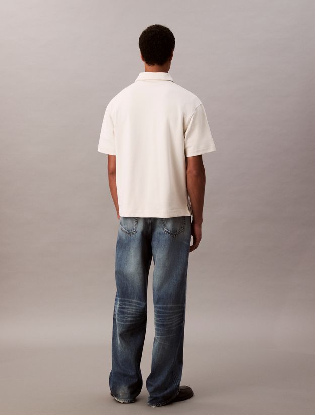 Cotton Terry Logo Polo Shirt