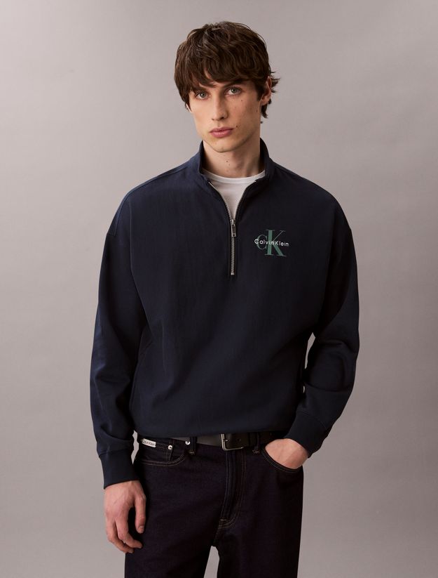 Premium Terry Relaxed Quarter Zip Sweatshirt