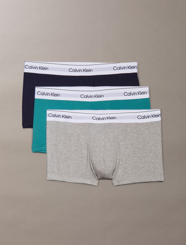 3 Pack Low Rise Trunks - Icon Cotton Stretch
