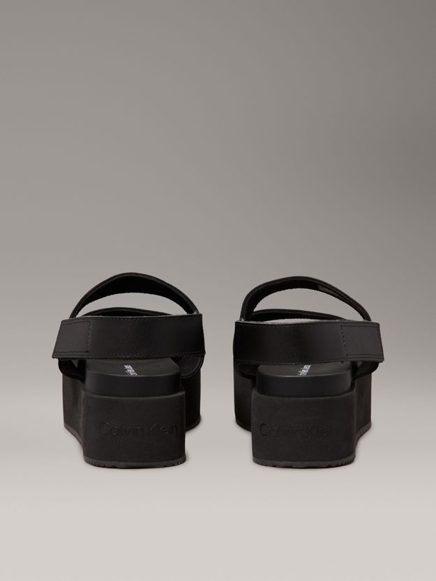 Canvas Platform Wedge Sandals