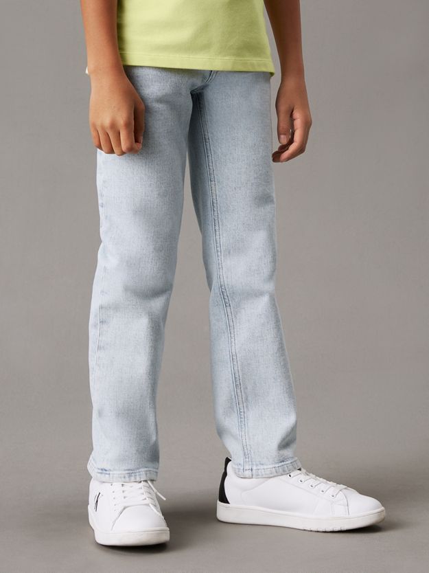 Mid Rise Straight Jeans