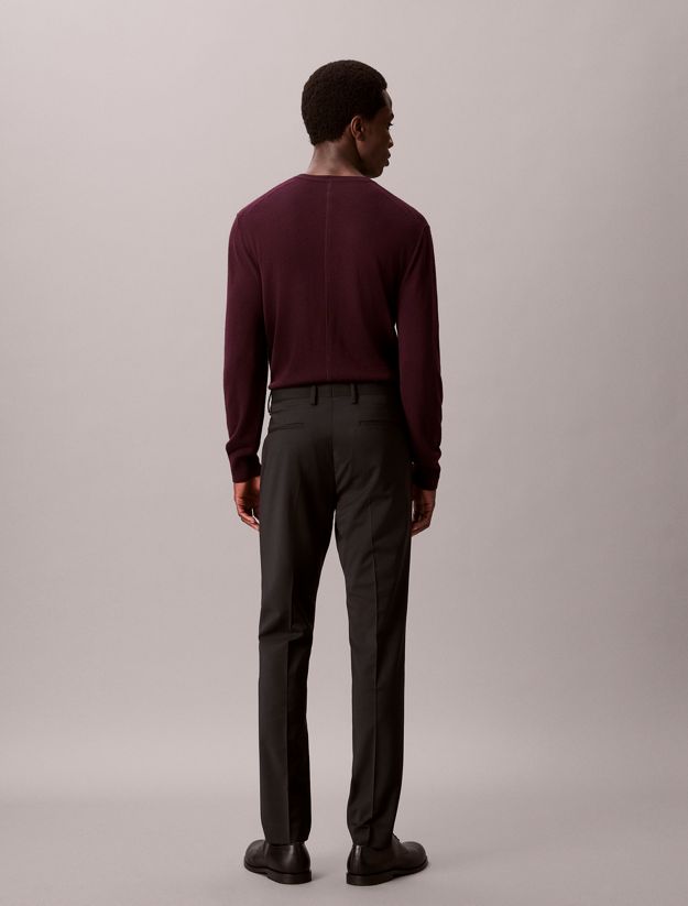 Slim Tropical Wool Trousers