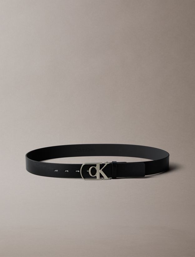 Full Grain Leather Logo Belt