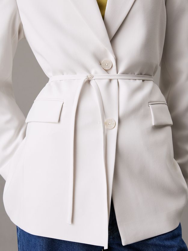 Soft Twill Tie Back Blazer