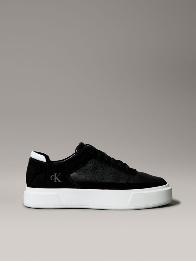 Leather and Suede Signature Trainers