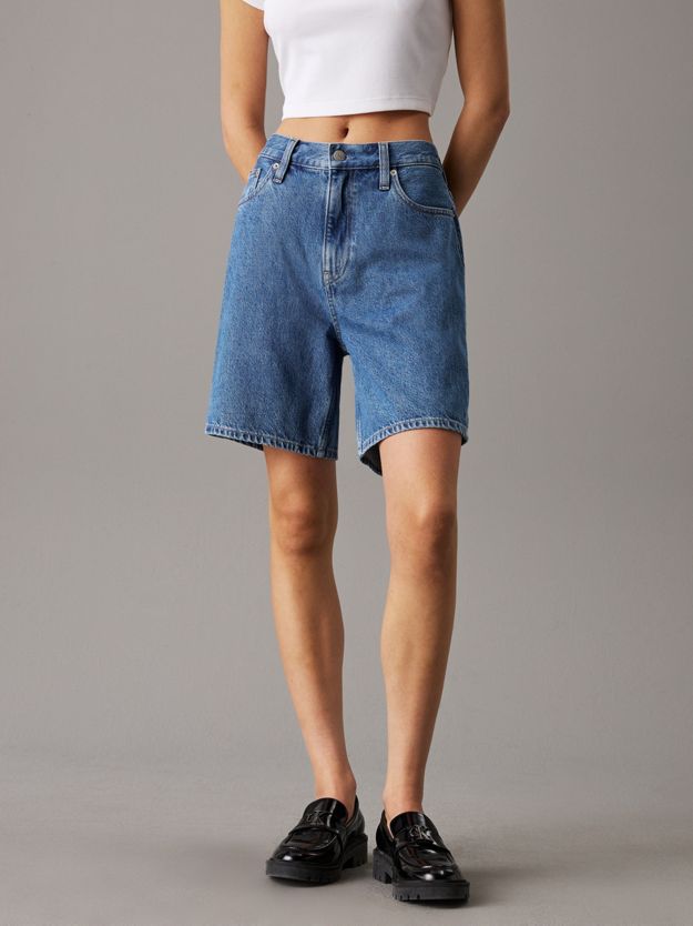 Denim Bermuda Mom Shorts