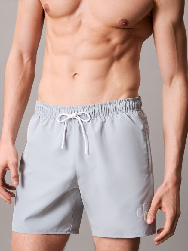 Medium Drawstring Swim Shorts - CK Monogram