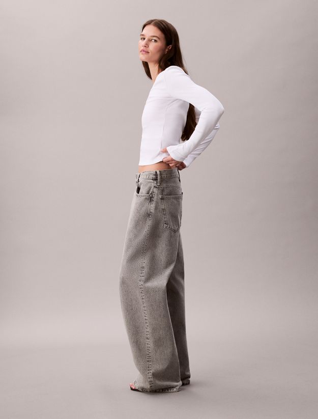 Ribbed Cotton Long Sleeve Top