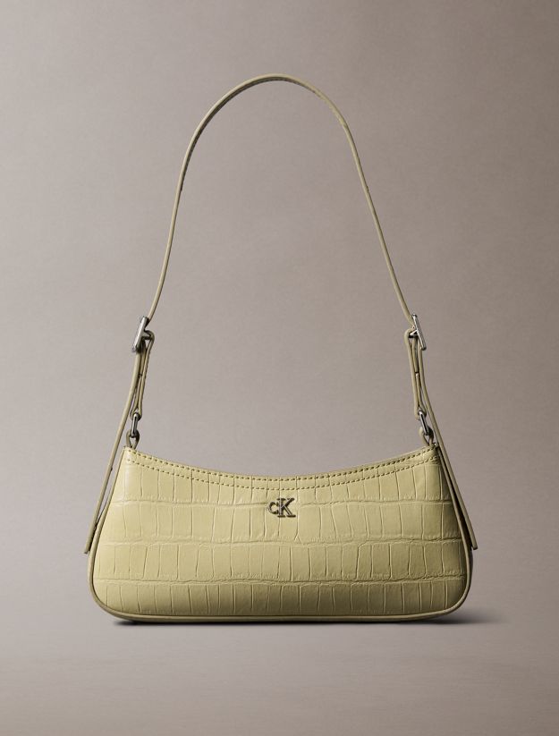 Small Croc-Effect Shoulder Bag