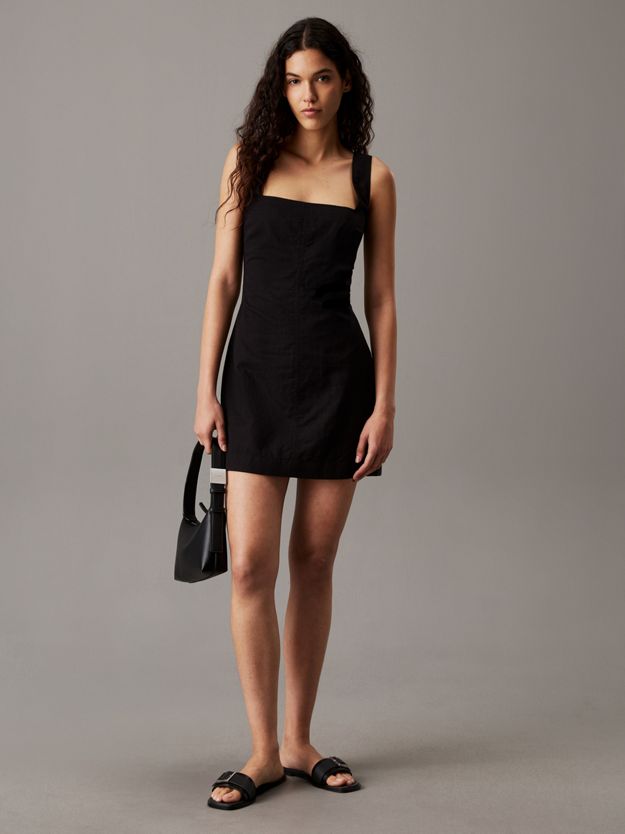 Soft Cotton Linen Mini Dress