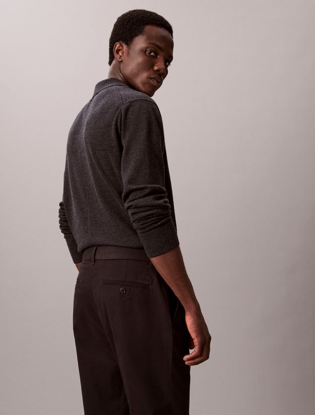 Slim Tapered Sateen Chino Trouser