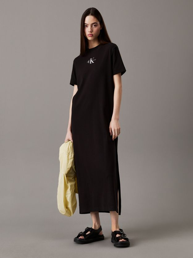 Ribbed Cotton Maxi T-shirt Dress