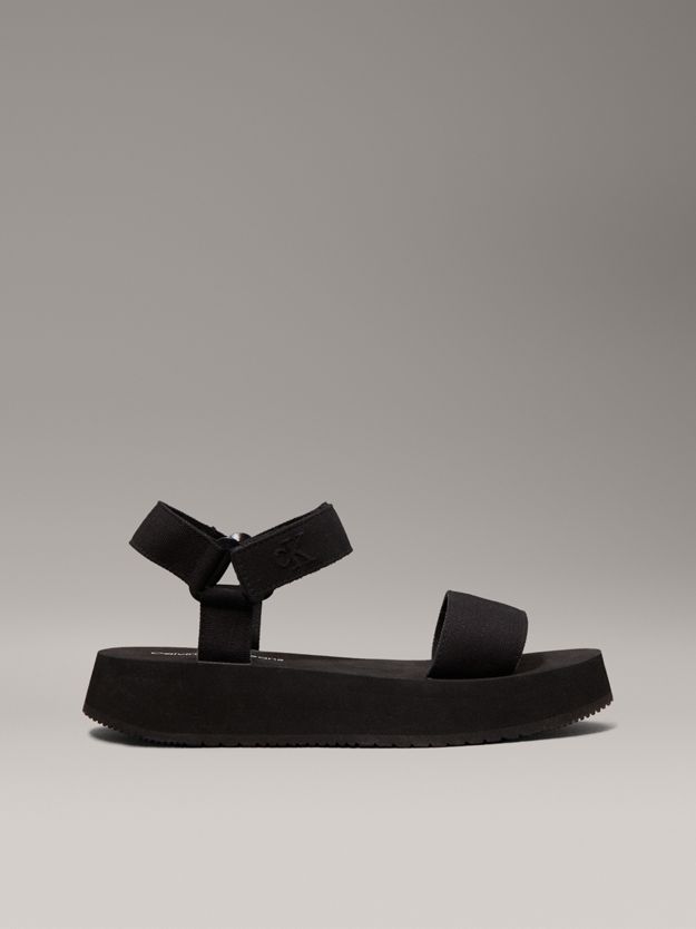 Canvas Platform Sandals