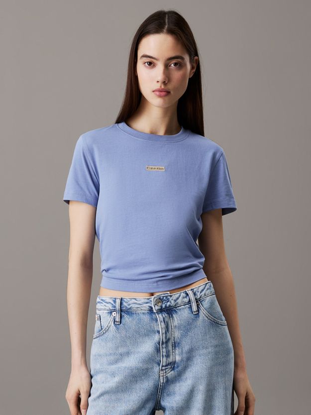 Slim Cropped Badge T-shirt