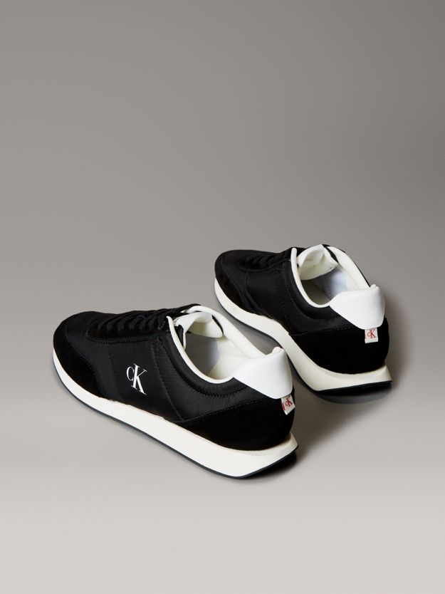 Suede Mix Signature Logo Runner Trainers