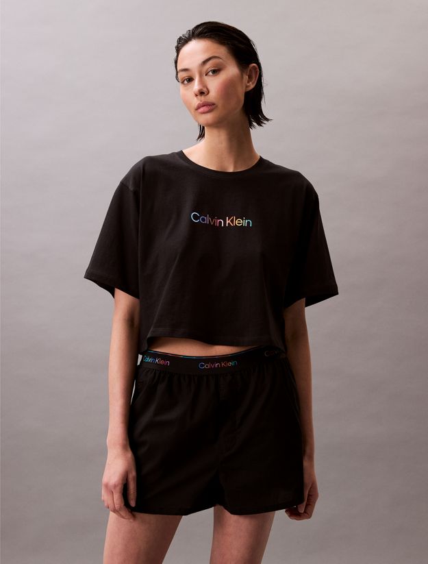 Cotton Poplin Pyjama Shorts - Pride