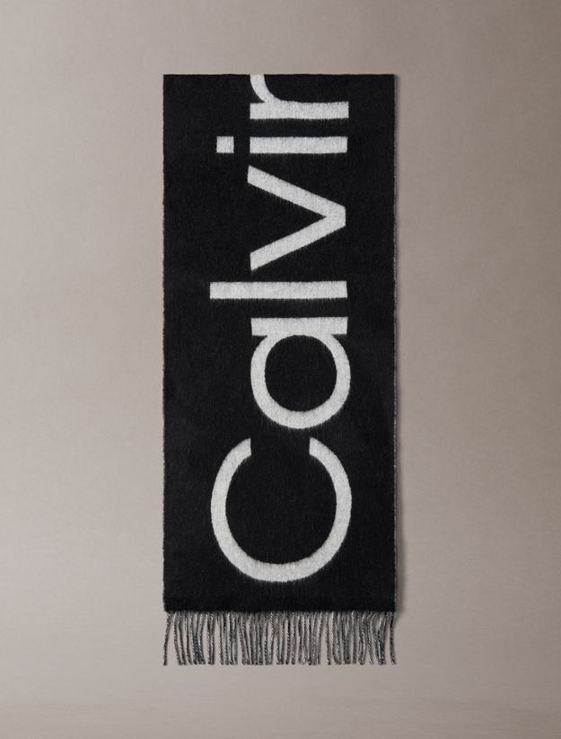 Warm Soft Wool Logo Scarf