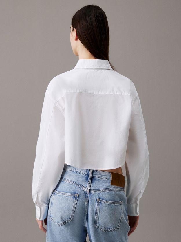 Cropped Cotton Poplin Shirt