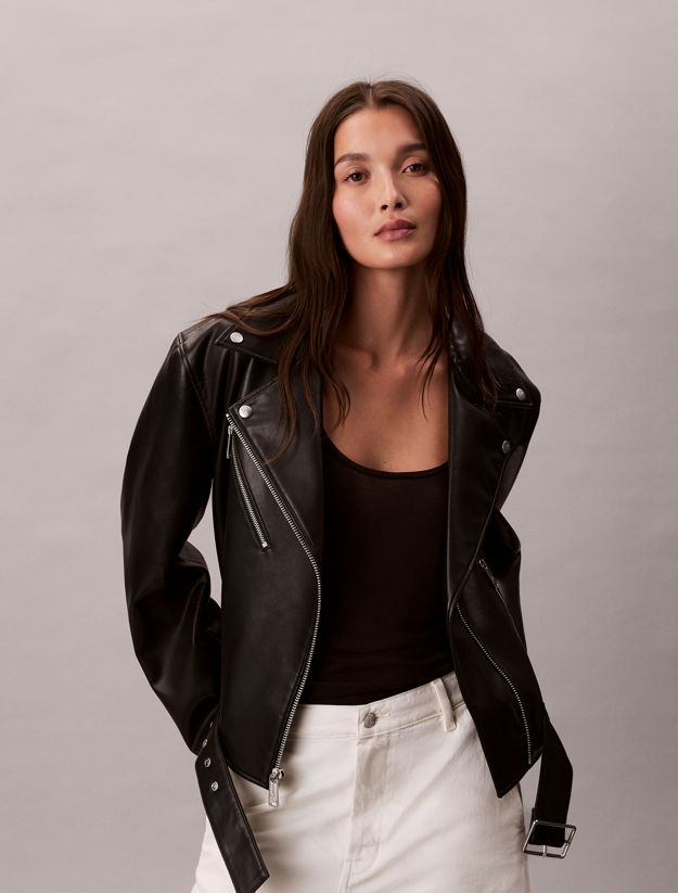 Faux Leather Biker Jacket