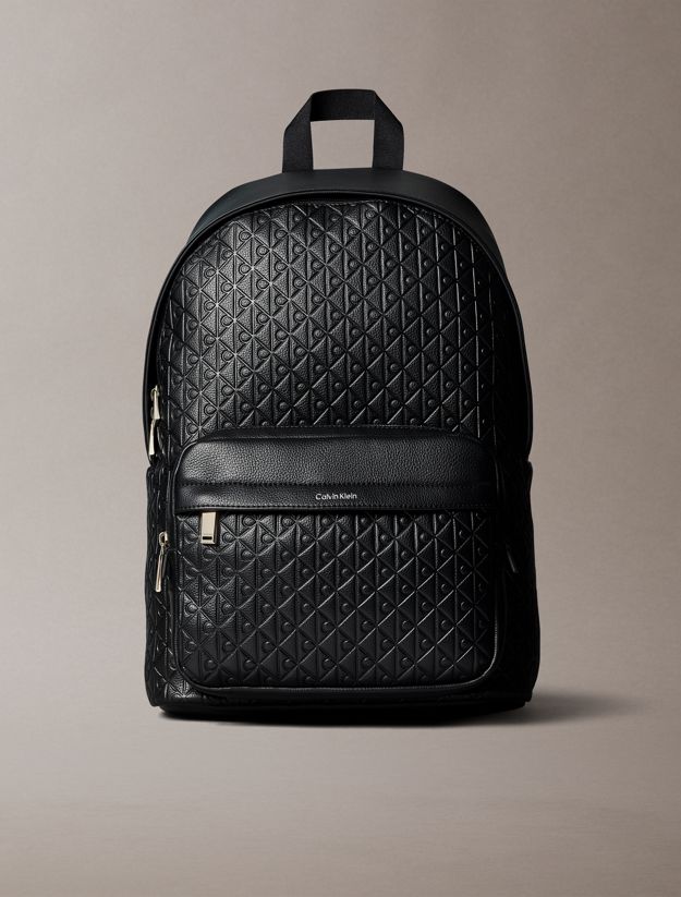 Embossed Allover Monogram Backpack