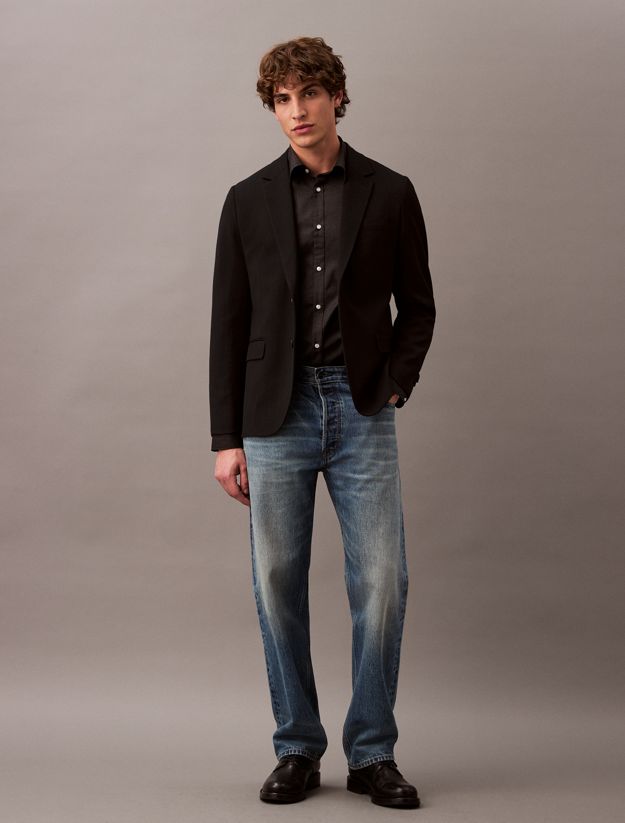 Slim Wool Gabardine Blazer