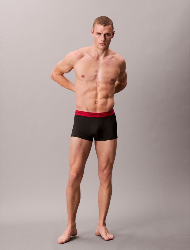 3 Pack Low Rise Trunks - Microfibre Stretch