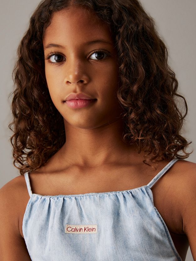 Loose Denim Strap Top