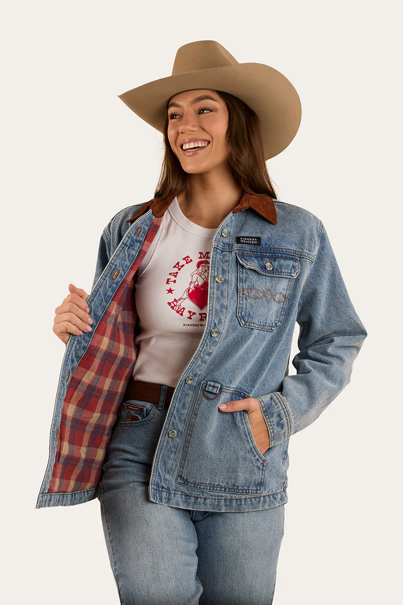 Rosebrook Womens Overshirt - Light Wash Blue