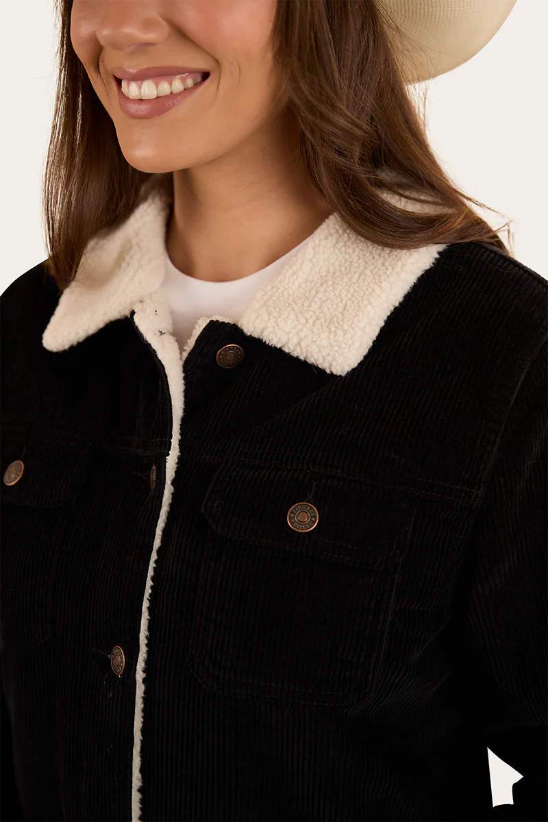 Mayfield Womens Cord Jacket - Washed Black