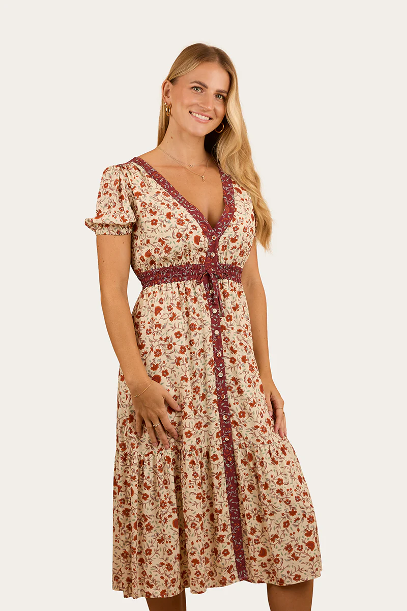 Twyla Womens Midi Dress - Off White