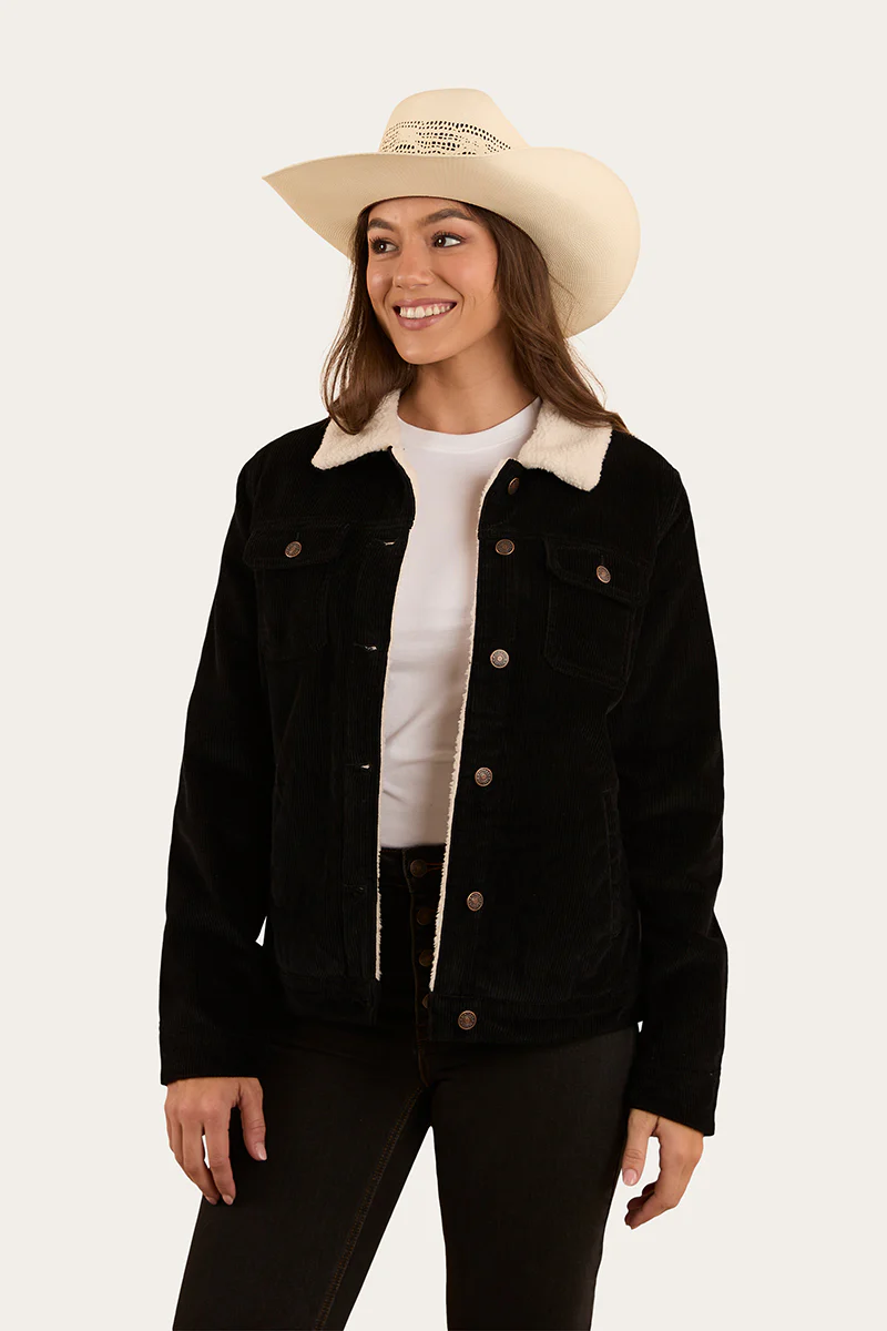 Mayfield Womens Cord Jacket - Washed Black